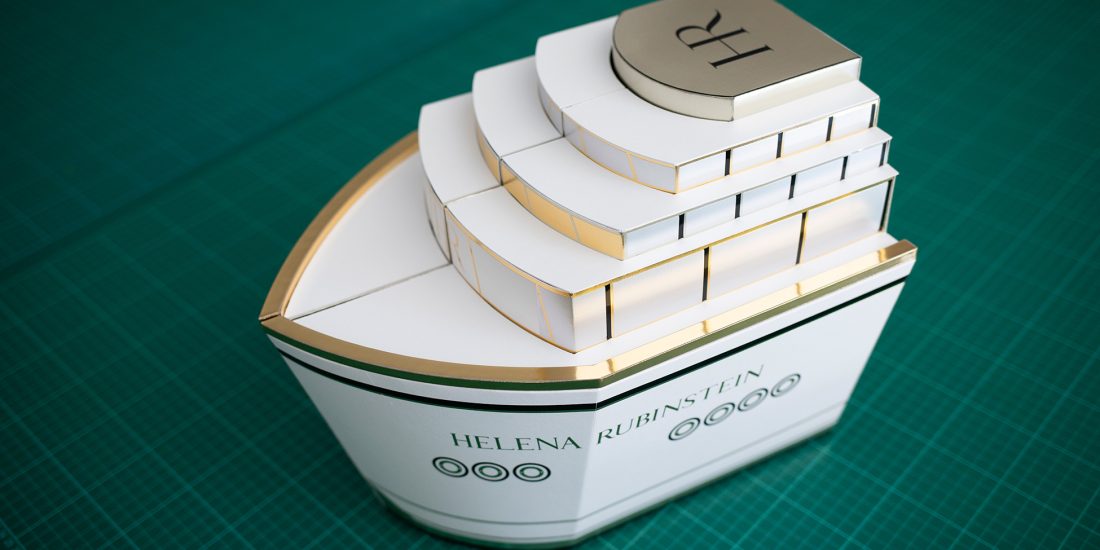 Helena Rubinstein studio design Maud Vantours communication art paper packaging Paris