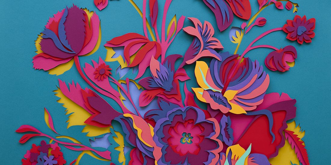 studio Maud Vantours paper art paper sculpture paper Flower Paris