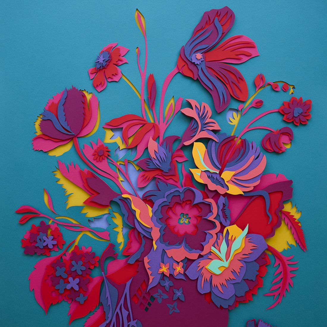 studio Maud Vantours paper art paper sculpture paper Flower Paris