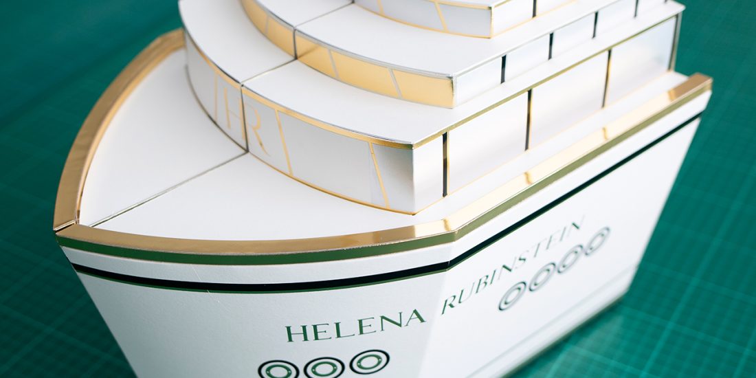 Helena Rubinstein studio design Maud Vantours communication art papier packaging Paris