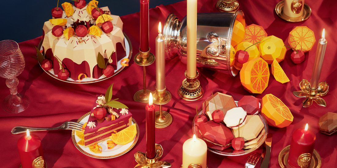 Trudon studio design Maud Vantours campaign set design paper art Paris