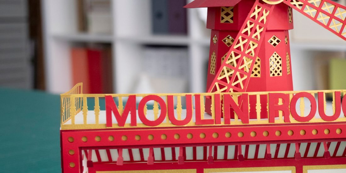 studio design Maud Vantours set designer papier architecture paper Paris Moulin Rouge